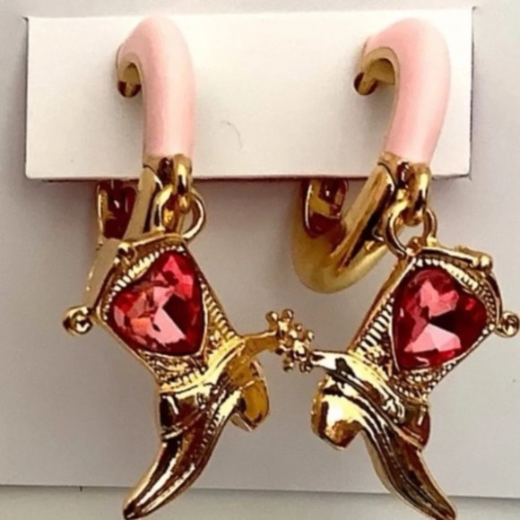 BETSEY JOHNSON SET Southwest Boho Charm Necklace and Cowboy Earrings NEW NWT - Picture 12 of 16